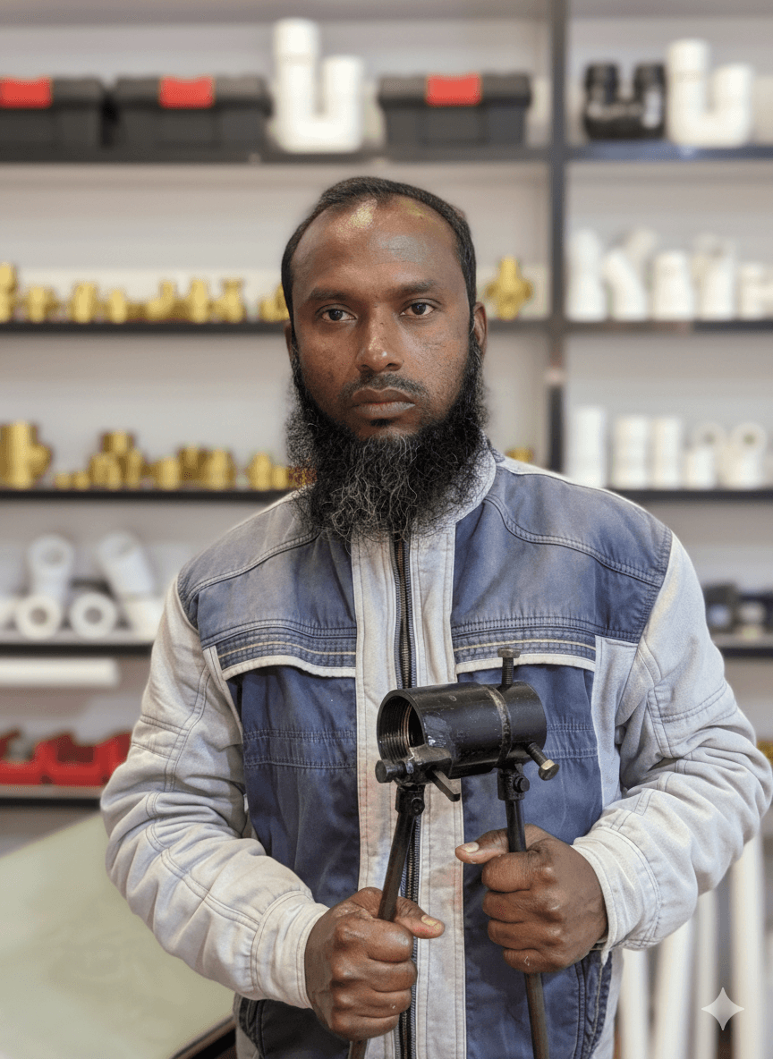 Gemini_Generated_Image_dhpnp4dhpnp4dhpn (1) ১.৫ ইঞ্চি (ডের ইঞ্চি) পিভিসি পাইপ থ্রেডার (প্যাঁচ কাটার ডাইস) - Image 1